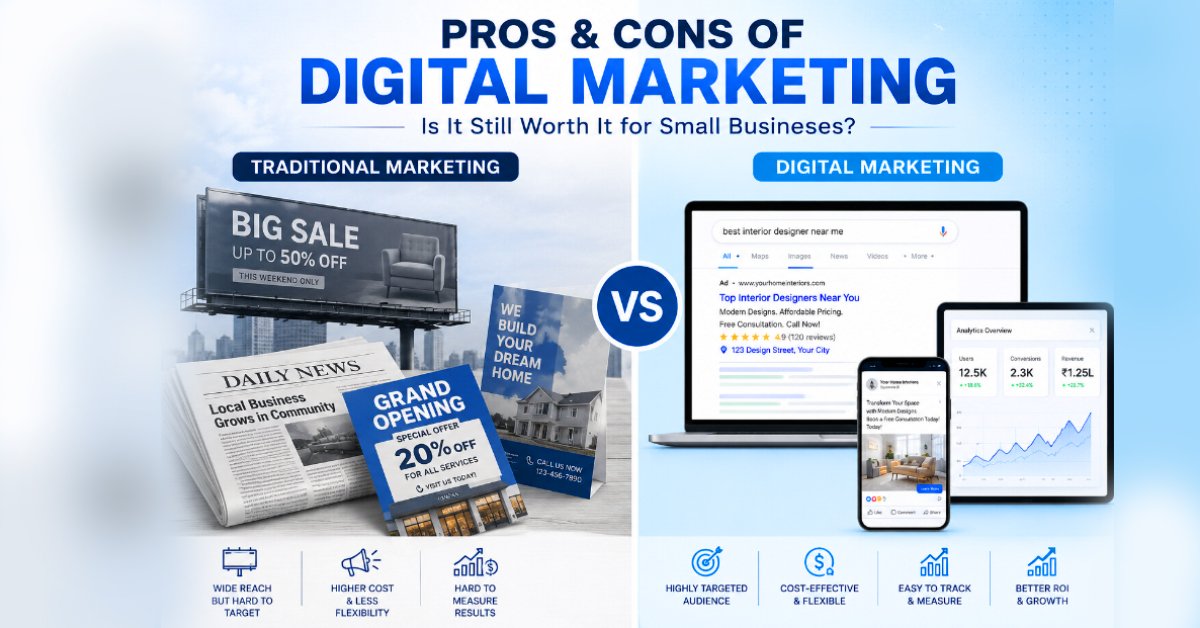 Pros and cons of digital marketing for small businesses in 2026