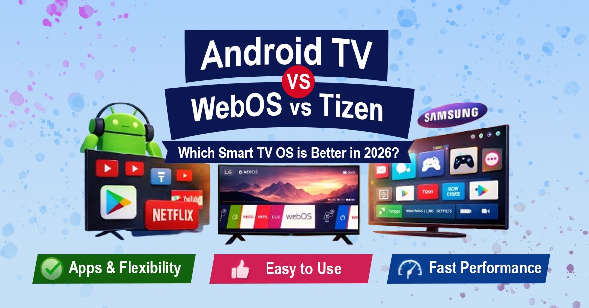 Best smart TV OS for budget buyers under ₹15000 comparing Android TV, WebOS, and Tizen based on apps, performance, and usability in 2026